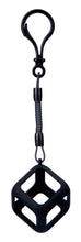 Afbeelding in Gallery-weergave laden, Vooraanzicht-van-de-Friemelkubus-prism-sleutelhanger-zwart