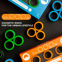 Afbeelding in Gallery-weergave laden, FinGears - Professionele Magnetische Ringen - Blauw Zwart