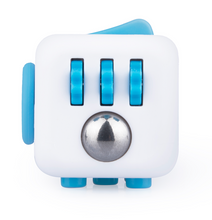 Load image into Gallery viewer, De zijkant van fidget cube aqua - rollende ijzeren bal
